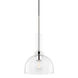 Tabitha 1 Light 10 inch Polished Nickel Pendant Ceiling Light