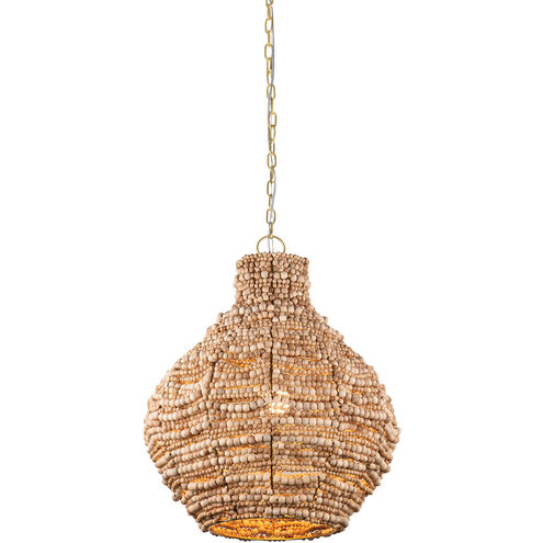 Tiana 1 Light 20 inch Aged Brass Pendant Ceiling Light