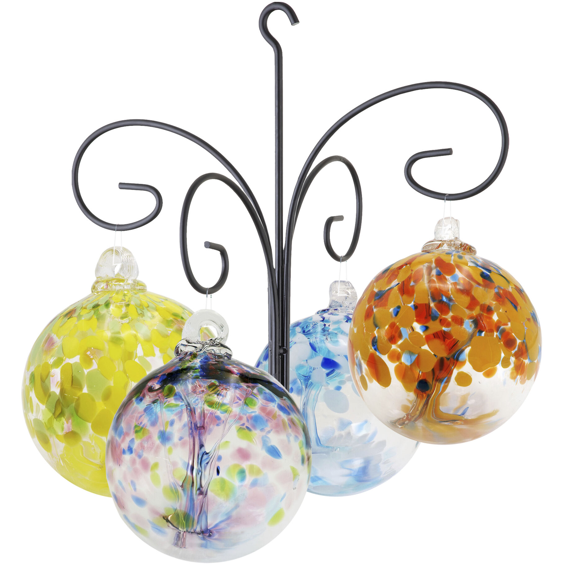 Tree Of Life Multi-color Art Glass Orb