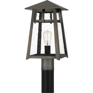 Merle 1 Light 17.75 inch Burnished Bronze Outdoor Post Lantern