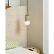 Bibi 2 Light 4 inch Aged Brass/Ceramic Antique Ivory Pendant Ceiling Light