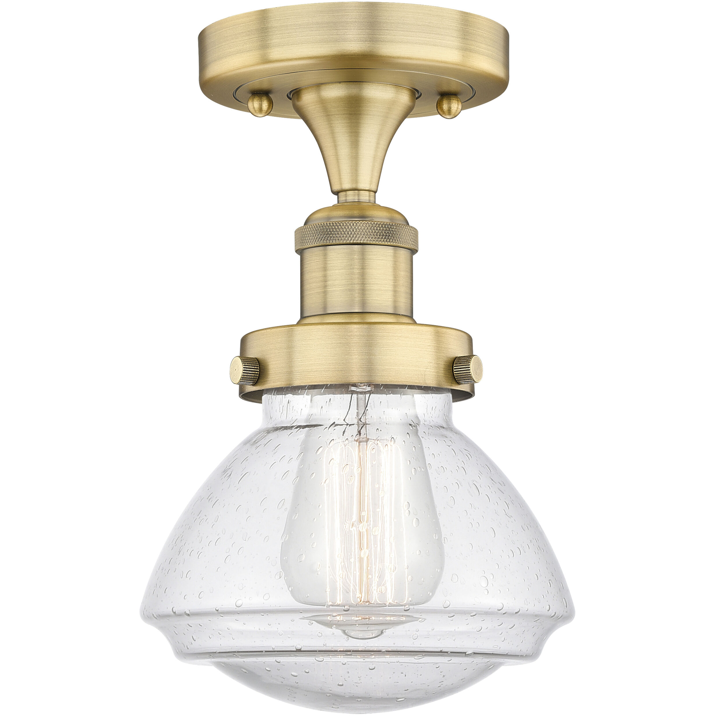 Olean 1 Light 6.50 inch Semi-Flush Mount