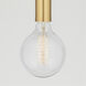 Bryce 3 Light 18 inch Aged Brass Semi Flush Ceiling Light
