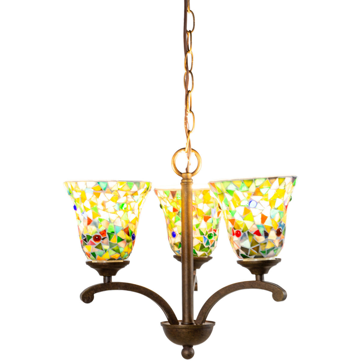 Springdale 3 Light 16 inch Antique Golden Bronze Chandelier Ceiling Light