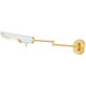 Harperrose 1 Light 4.75 inch Aged Brass and Soft White Wall Sconce Wall Light