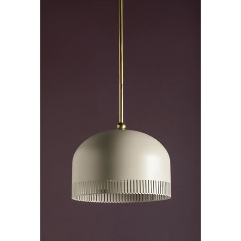 Liba 1 Light 15 inch Aged Brass/Soft Peignoir Pendant Ceiling Light