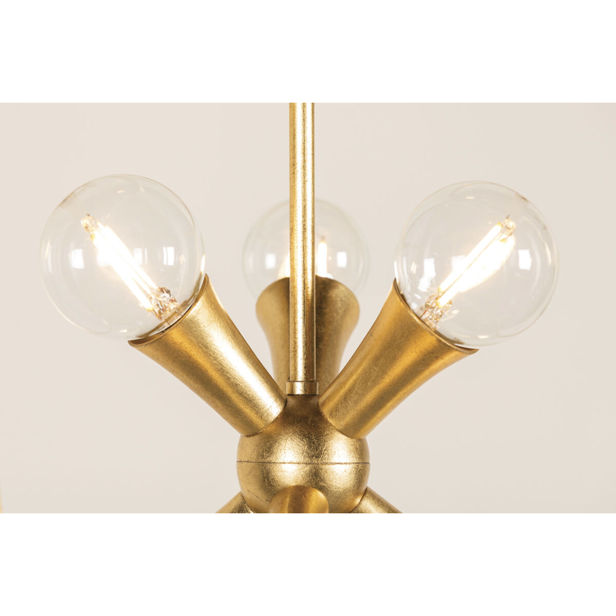 Kendall 6 Light 12 inch Vintage Gold Leaf Indoor Lantern Ceiling Light