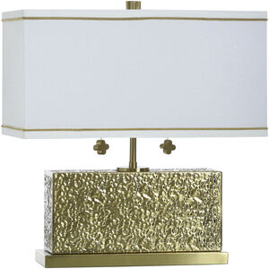 Eleanora 17 inch 60 watt Hammered Steel Table Lamp Portable Light