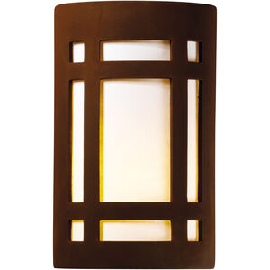 Ambiance LED 8 inch Real Rust Wall Sconce Wall Light in 2000 Lm LED, White Styrene, Large