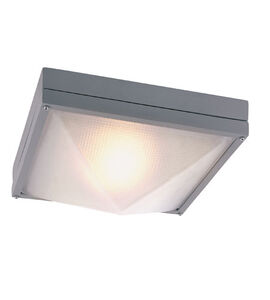 Harland 1 Light 13 inch Gray Outdoor Flushmount Lantern