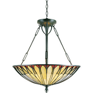 Alahambre 4 Light 22 inch Vintage Bronze Pendant Ceiling Light, Naturals