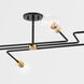 Jena 6 Light 41 inch Aged Brass/Textured Black Combo Semi Flush Ceiling Light