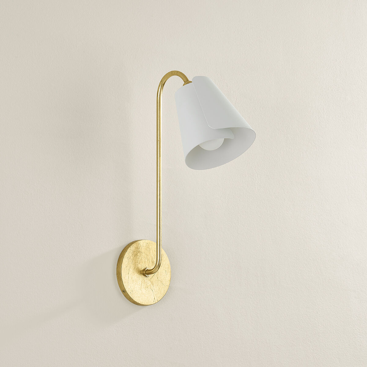 Lila 1 Light 5.5 inch Gold Leaf/Textured On White Combo Wall Sconce Wall Light