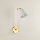 Lila 1 Light 5.5 inch Gold Leaf/Textured On White Combo Wall Sconce Wall Light