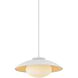 Cadence 1 Light 21 inch White and Gold Leaf Pendant Ceiling Light