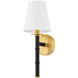 Banyan 1 Light 6 inch Aged Brass and Soft Black Wall Sconce Wall Light