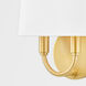 Clair 2 Light 9 inch Aged Brass Wall Sconce Wall Light