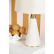 Jen 24.5 inch 15.00 watt Aged Brass and Cream Linen Table Lamp Portable Light