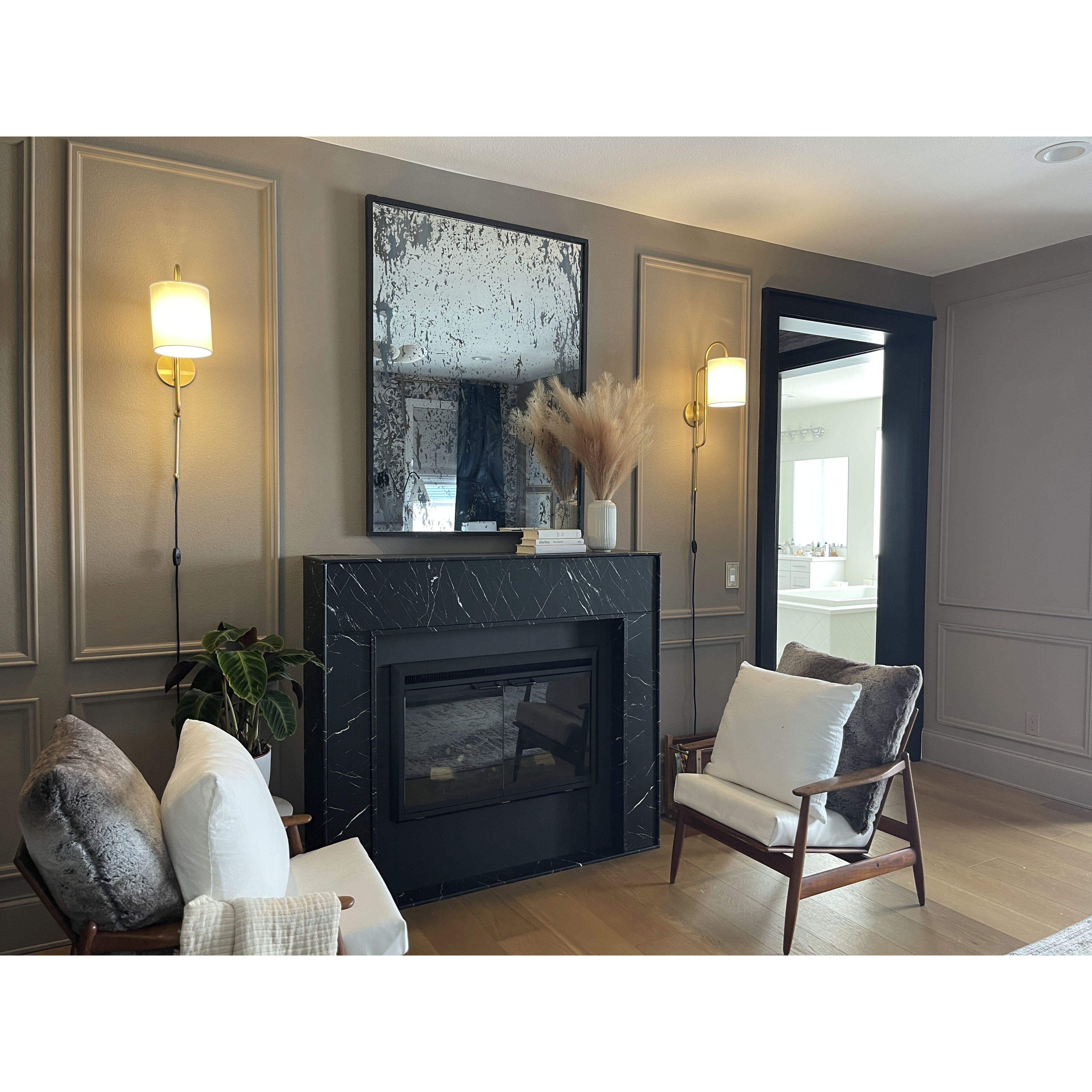 Caroline 1 Light 7 inch Aged Brass Plug-In Sconce Wall Light