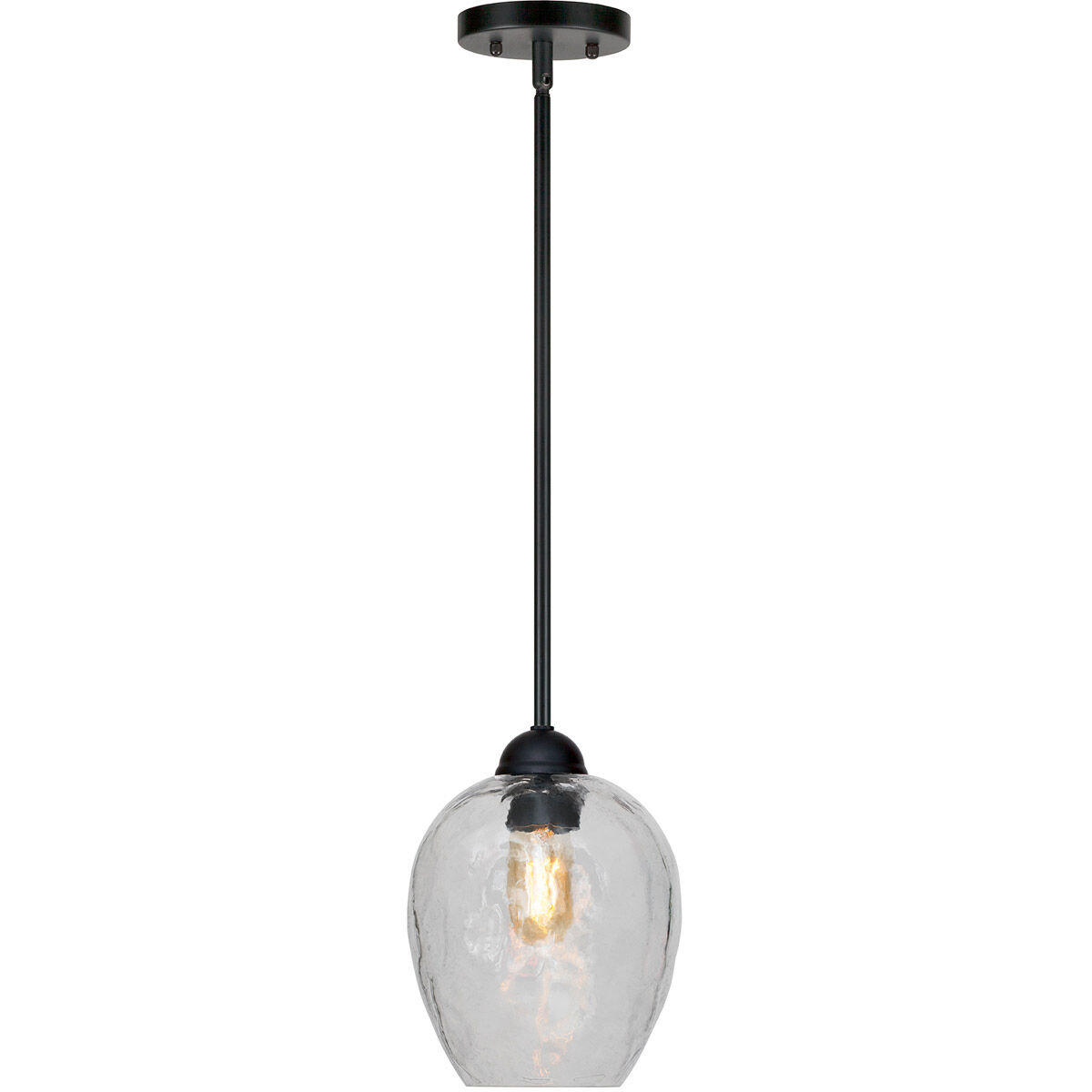 Olivia 1 Light 7 inch Black Pendant Ceiling Light
