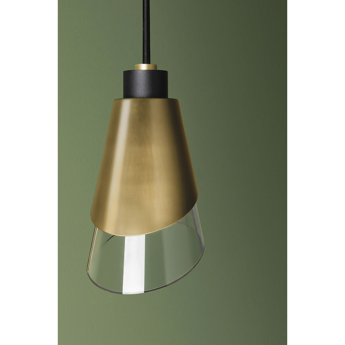 Angie LED 5 inch Aged Brass Pendant Ceiling Light