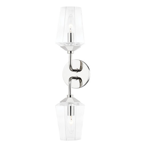 Kayla 2 Light 5.75 inch Polished Nickel Bath and Vanity Light Wall Light
