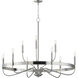 Frankie 9 Light 39.75 inch Satin Nickel Single-Tier Chandelier Ceiling Light