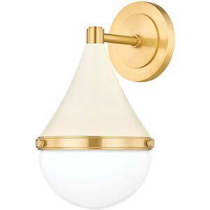 Ciara 1 Light 7 inch Aged Brass and Soft Cream Wall Sconce Wall Light