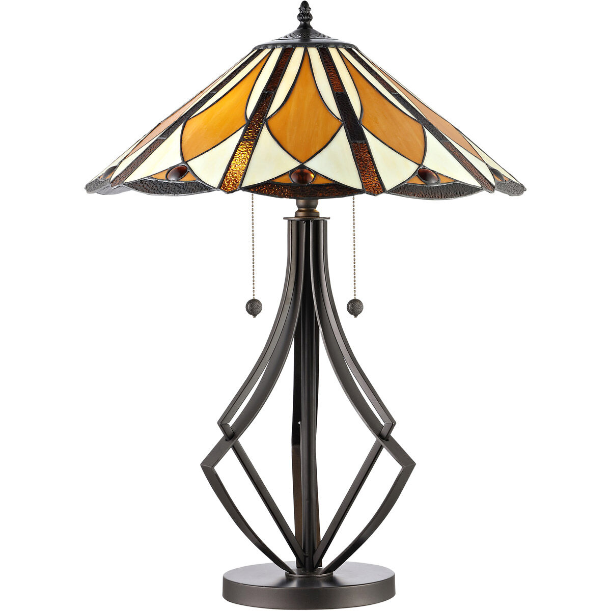 Evelyn 28 inch 60.00 watt Tiffany Bronze Table Lamp Portable Light