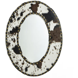 Cow Hide 34.25 X 26 inch Brown Wall Mirror