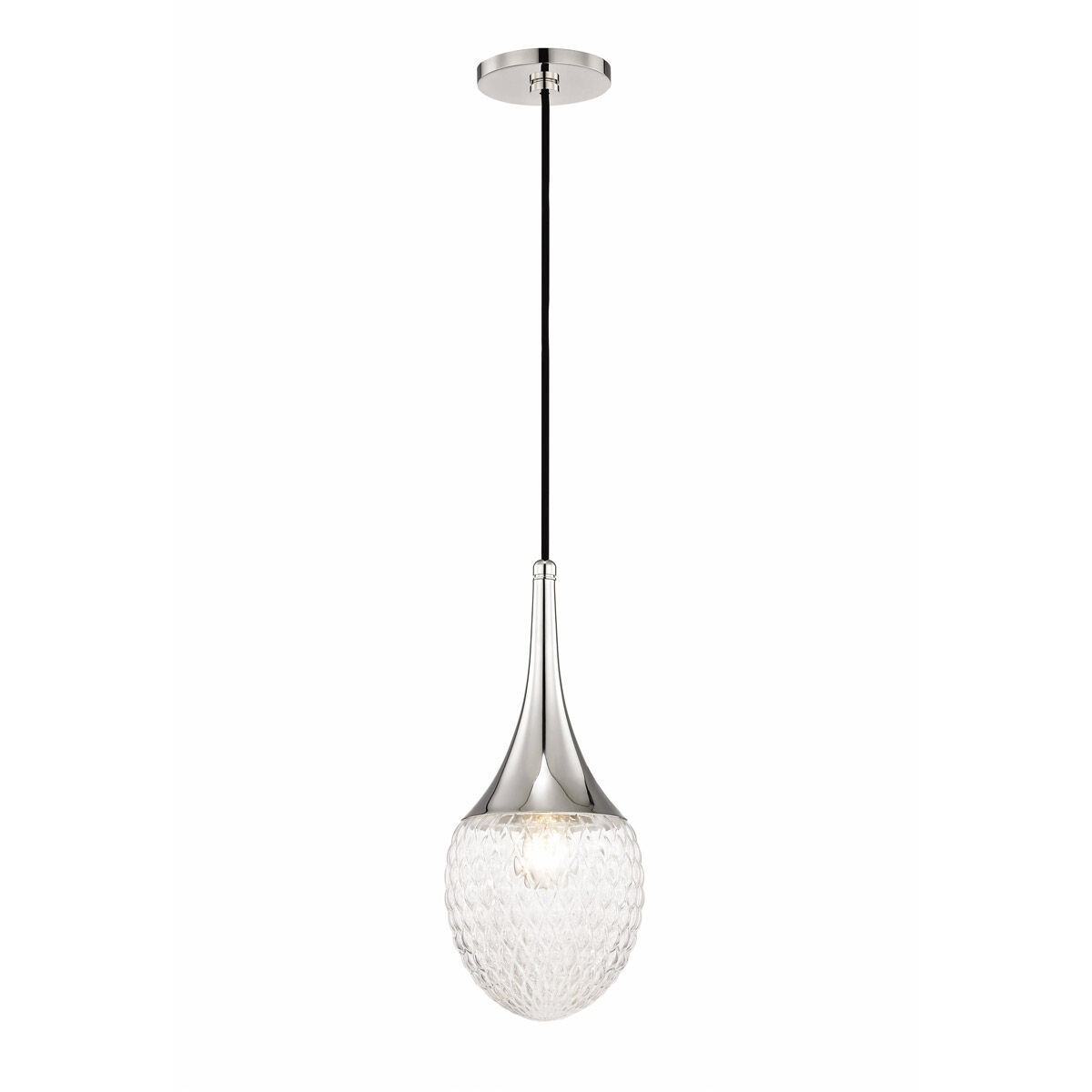 Bella 1 Light 6.75 inch Polished Nickel Pendant Ceiling Light