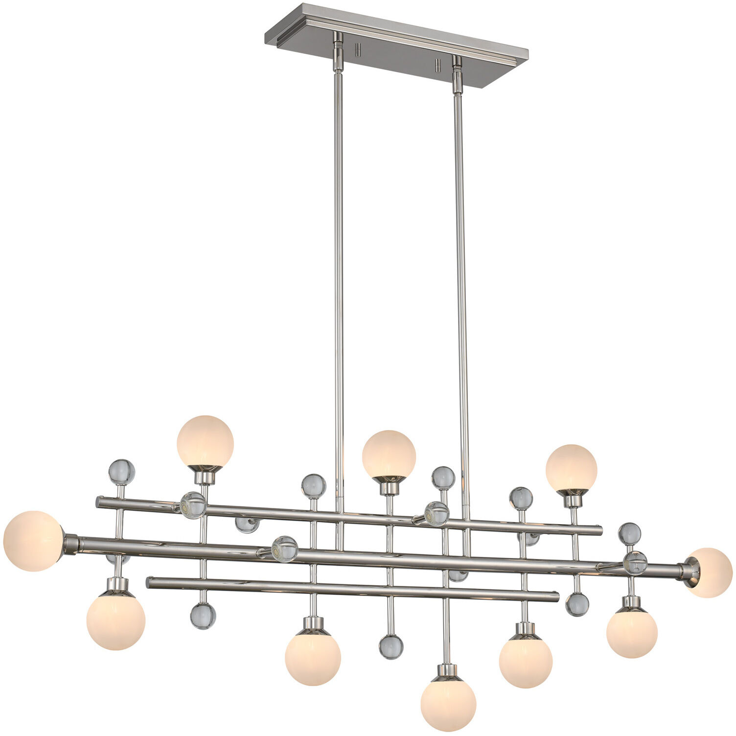 Mercer Island Linear Ceiling Light in Polished Nickel