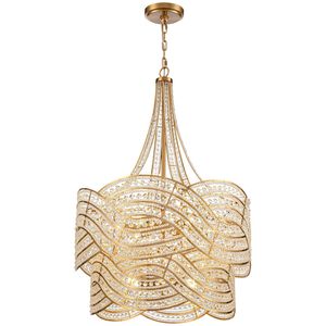 Anastasia 12 Light 26 inch Lacquered Gold Chandelier Ceiling Light