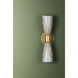 Gabriella 2 Light 4.75 inch Vintage Gold Leaf Wall Sconce Wall Light
