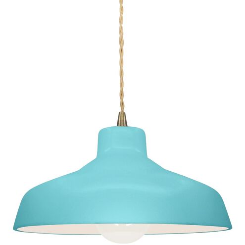 Radiance LED 11.5 inch Reflecting Pool and Antique Brass Pendant Ceiling Light