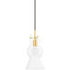 Mirabel 1 Light 7.5 inch Aged Brass Pendant Ceiling Light