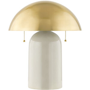 Gaia 16.5 inch 60 watt Aged Brass Table Lamp Portable Light
