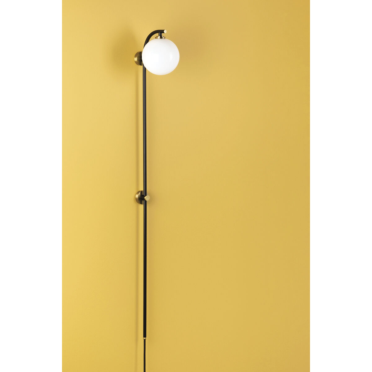 Faye 4.00 watt Aged Brass/Soft Black Portable Wall Sconce Wall Light