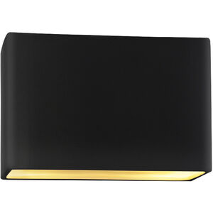 Ambiance Collection LED 10 inch Carbon Matte Black/Champagne Gold Outdoor Wall Sconce