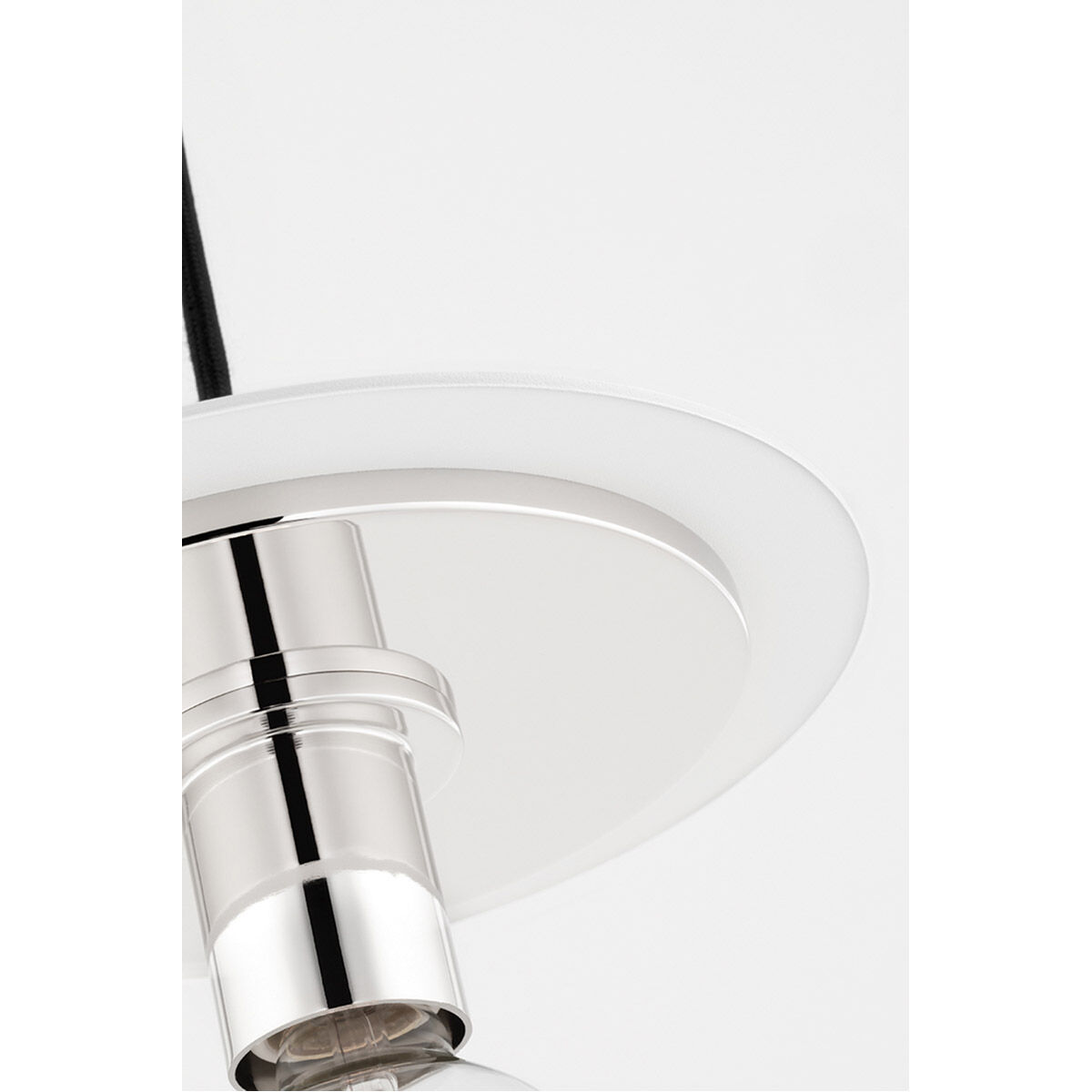 Milo 1 Light 9 inch Polished Nickel Pendant Ceiling Light in Polished Nickel and White