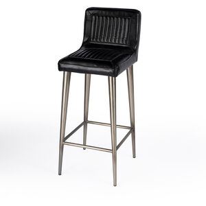 Maxwell Leather 32" Bar Stool in Black