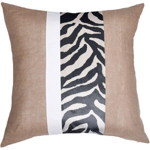 Dann Foley 24 inch Brown and Black and White Decorative Pillow