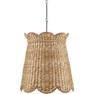 Annabelle 1 Light 20.75 inch Natural Pendant Ceiling Light, Medium, Suzanne Duin Collection