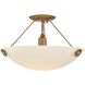 Vivienne 1 Light 15 inch Patina Brass Semi Flush Ceiling Light