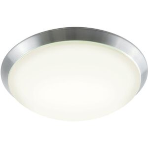 Luna LED 18 inch Brushed Aluminum with White Flush Mount Ceiling Light