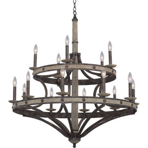 Coronado 15 Light 38 inch Florence Gold Chandelier Ceiling Light