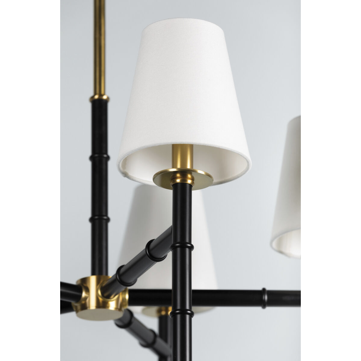 Banyan 5 Light 28 inch Aged Brass and Soft Black Chandelier Ceiling Light