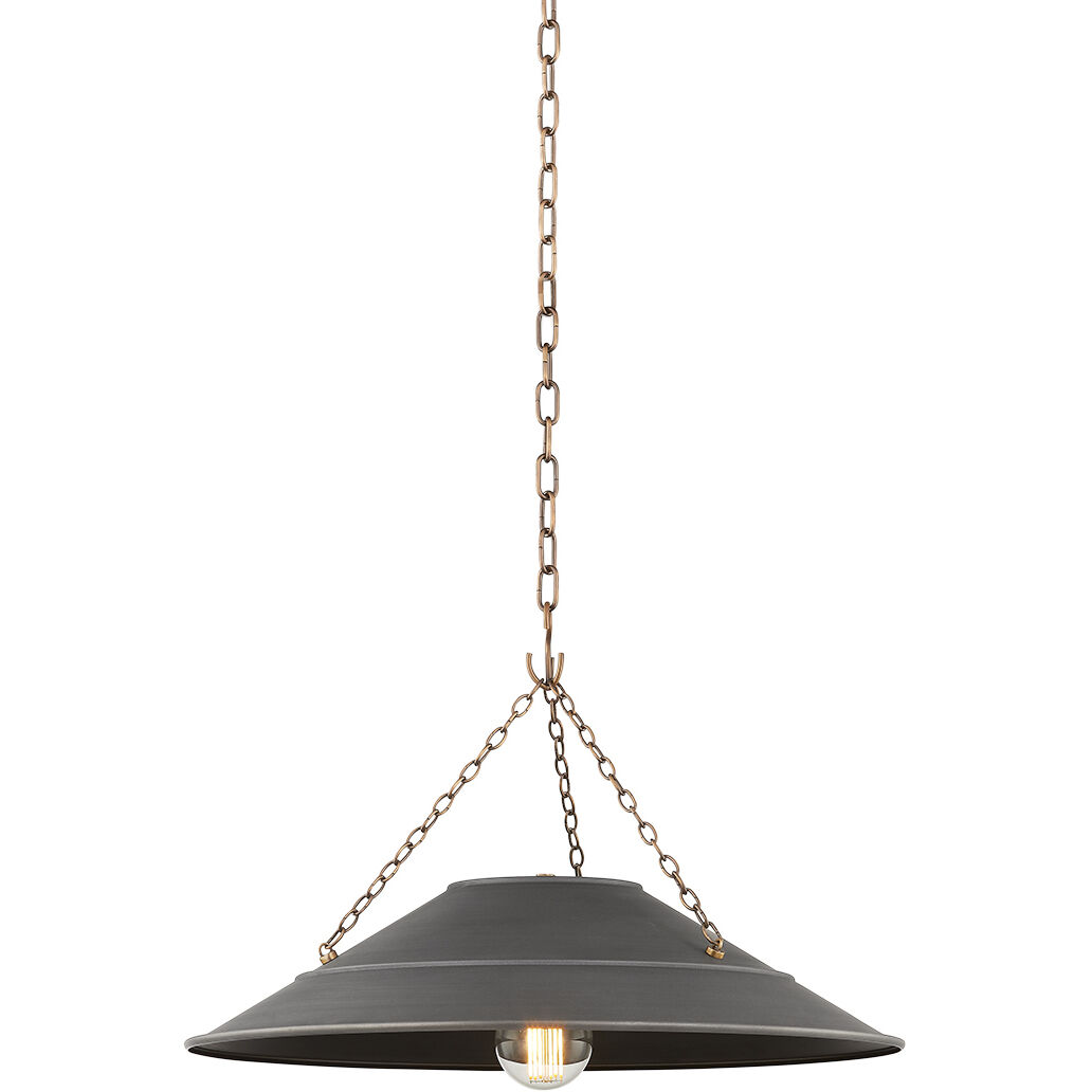Arcane 1 Light 23 inch Patina Brass Pendant Ceiling Light