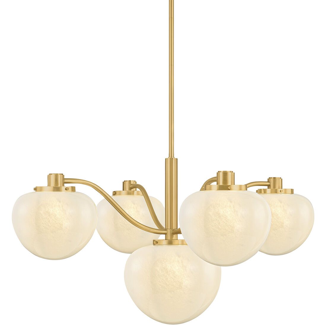Kristen 5 Light 39.5 inch Aged Brass Chandelier Ceiling Light