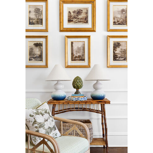 Aimee 21.25 inch 60.00 watt Aged Brass and Blue Ombre Table Lamp Portable Light